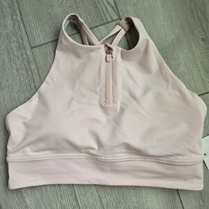 Lululemon Highneck Energy Bra Zip Flush Pink